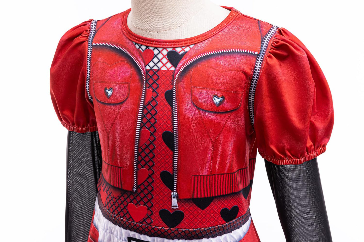 Girls Rise Red Halloween Costume With Wig Kids Halloween Red Costume Dress 5-6Years