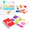 Merka Toddler Flash Cards, Set Of 58 Alphabet, Letters, Colors, Shapes And Numbers, Baby Learning Cards, Educational, Preschool, Toddler Flashcards, Double-Sided, For Toddlers 1-4 Years
