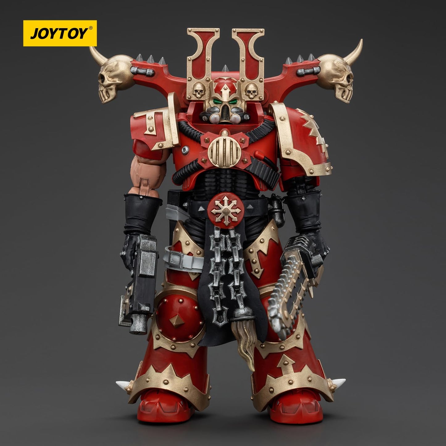 Joytoy Warhammer 40K World Eaters, World Eaters Khorne Berzerker 5 1/18 Action Figure, Dedicated To You Who Love Collecting