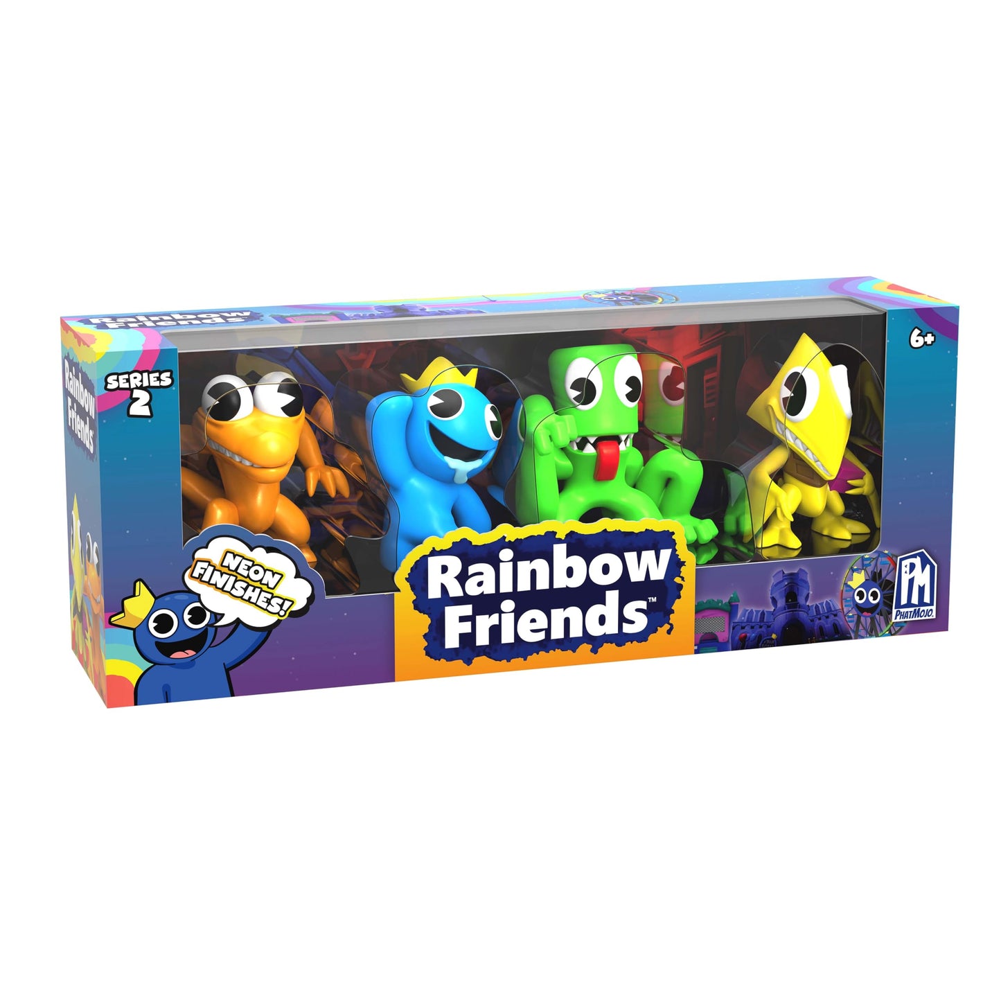 Rainbow Friends - Neon Minifigure 4-Pack (2.5'' Tall, Series 2)