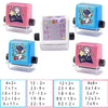 5PC Roller Digital Teaching Stamp,Addition, Subtraction, Multiplication Division and Fill in The Blank Roller Stamp, Teaching Ma