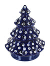 Blue Rose Polish Pottery Dots Tree Luminary