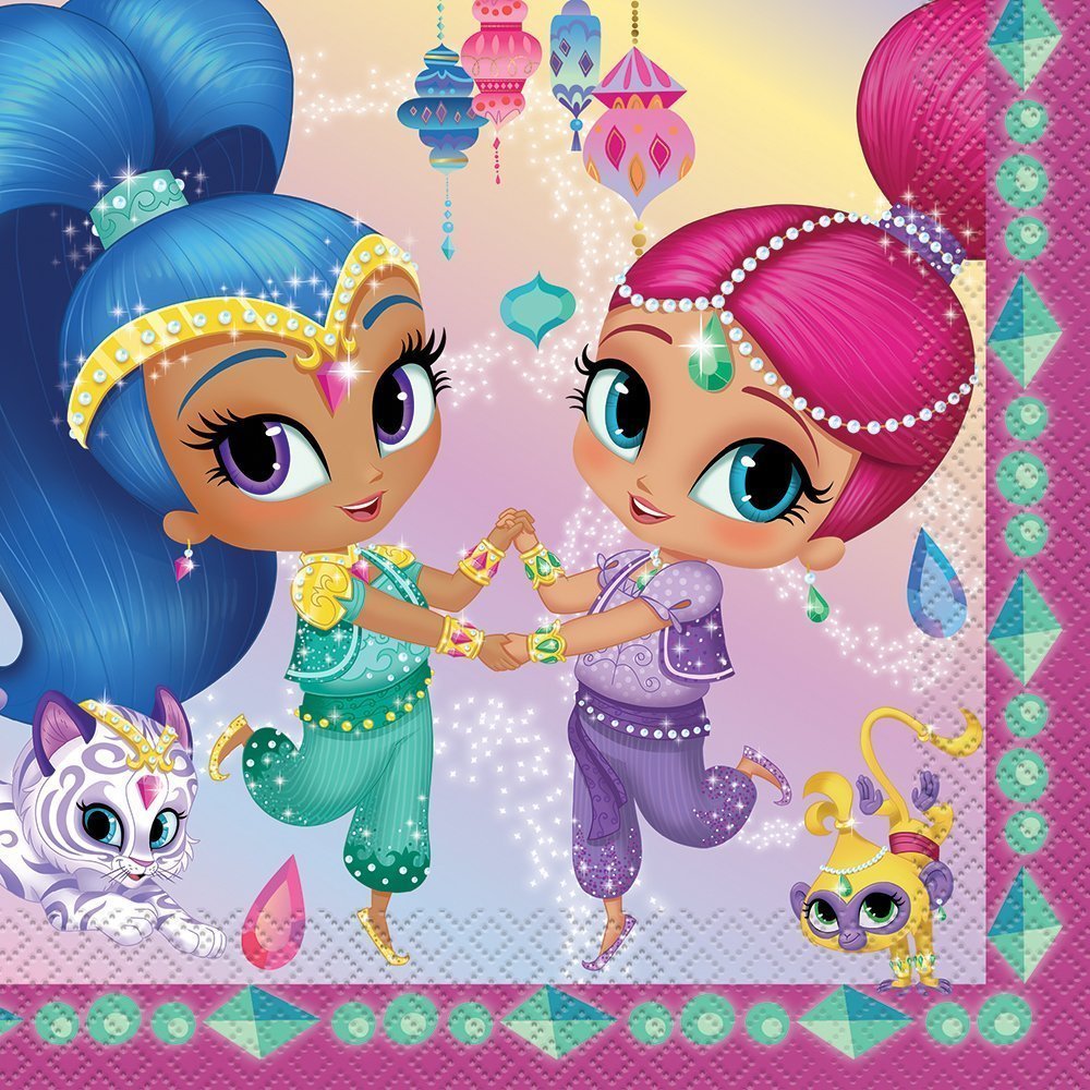 Unique Shimmer And Shine Luncheon Paper Napkins - 6.5' X 6.5', 16 Pcs