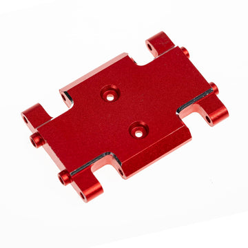 RampCrab Skid Plate Transmission Mount for AX24, Aluminum Alloy Mount for AX24 XC-1, Upgrades Parts for 1/24 RC Crawler Car, Red