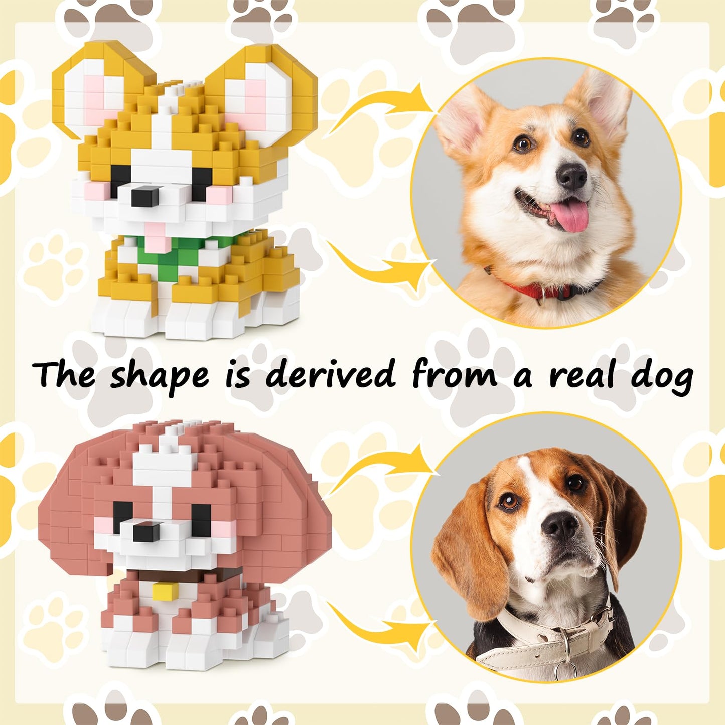 Scosloo Micro Mini Building Blocks Dog Series, Animals Model Toy Party Favors For Kids, Creative Building Blocks Toys, Birthday