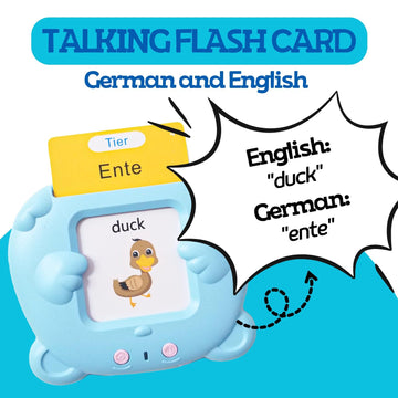 Zeenkind German & English Talking Flash Cards With 510 Sight Words For Toddlers 2 3 4 5 6 Years Old, Learn German For Kids, Audi