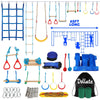 Dollate Ninja Warrior Obstacle Course For Kids - 65Ft, Outdoor Obstacle Course 14 Accessories, Swings, Monkey Bars, Arm Trainers