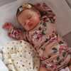 Kaydora 20" Reborn Baby Girl Doll - Realistic Vinyl Newborn with Veins, Brown, Model KAY08 for Kids Age 3+
