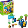 Mega Bloks Fisher-Price Toddler Building Blocks, Green Town Charge & Go Bus With 34 Pieces, 2 Figures, Kids Age 1+ Years, Packaging May Vary (Amazon Exclusive)