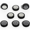 Large Size Wheels and Tires Building Kit, 30mm Diameter Wheels and 43mm Diameter Tire, Compatible with Lego Wheels and Axles, 16