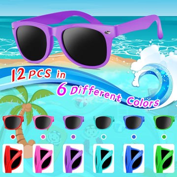 Kids Sunglasses Party Favors, 12 Pack Sunglasses Bulk For Kids With Uv400 Protection In Bulk For Boys And Girls, Great Gift For