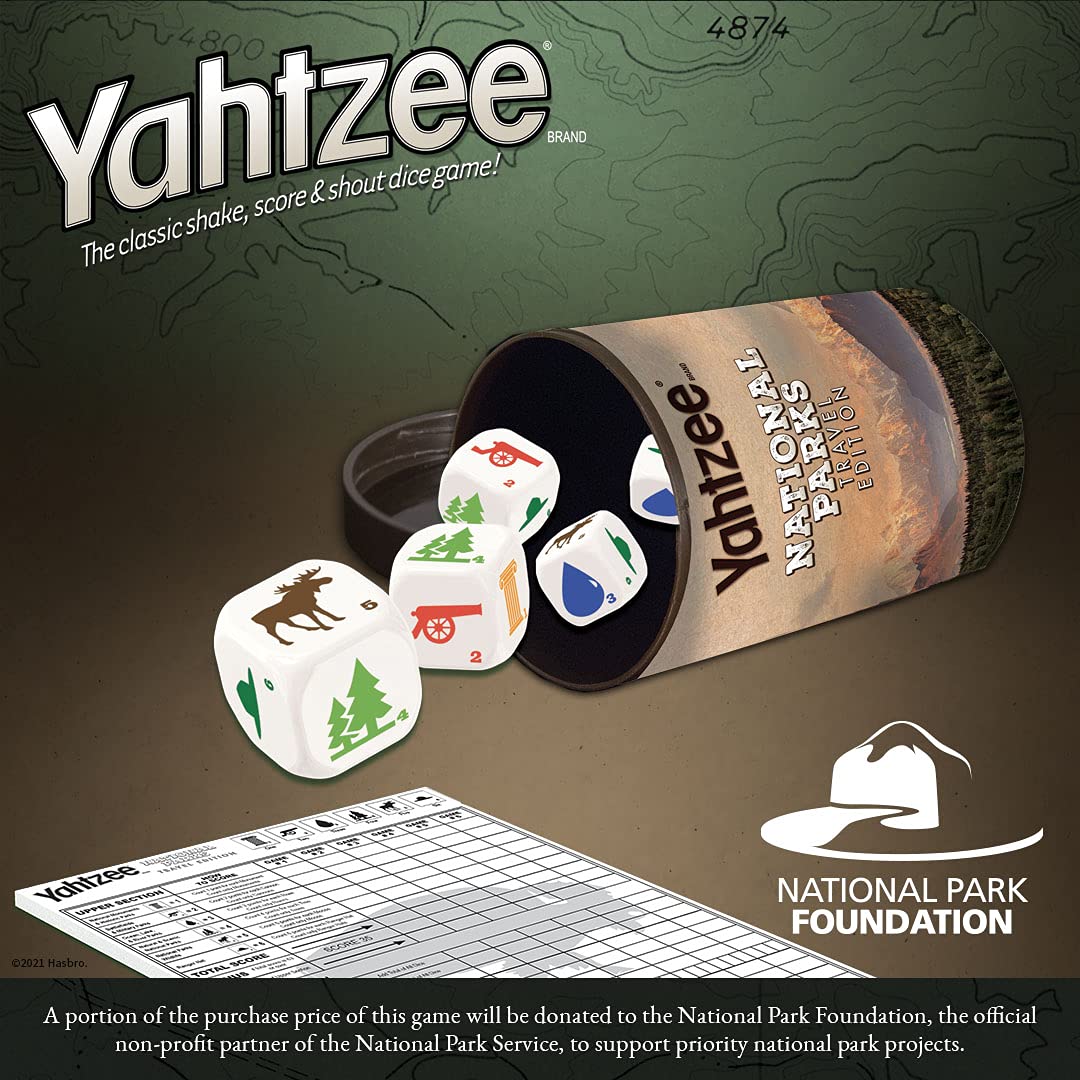 Yahtzee National Parks Travel Edition | Classic Yahtzee Dice Game With A National Parks Theme | Perfect Travel Game For Families | Celebrate Us National Parks Service
