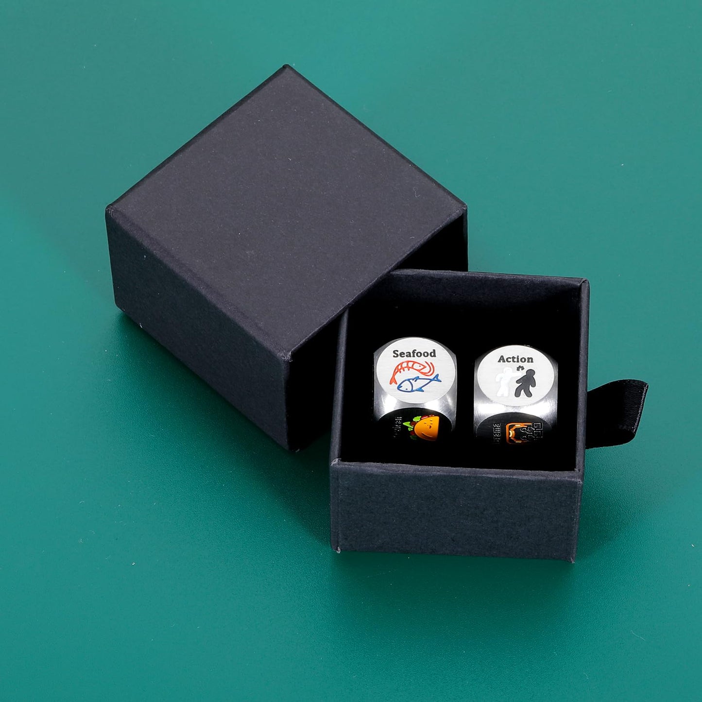 2PCS Date Night Dice 25th Anniversary Day Gifts for Couple 50th 11th Anniversary Steel Gifts Couple Games for Date Night Wedding