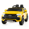 Costzon Ride On Car, 12V Licensed Chevrolet Tahoe Battery Powered Electric Vehicle W/ 2.4G Remote Control, High/Low Speed, Music, Lights, Mp3/Usb/Fm, Spring Suspension, Electric Suv For Kids (Yellow)