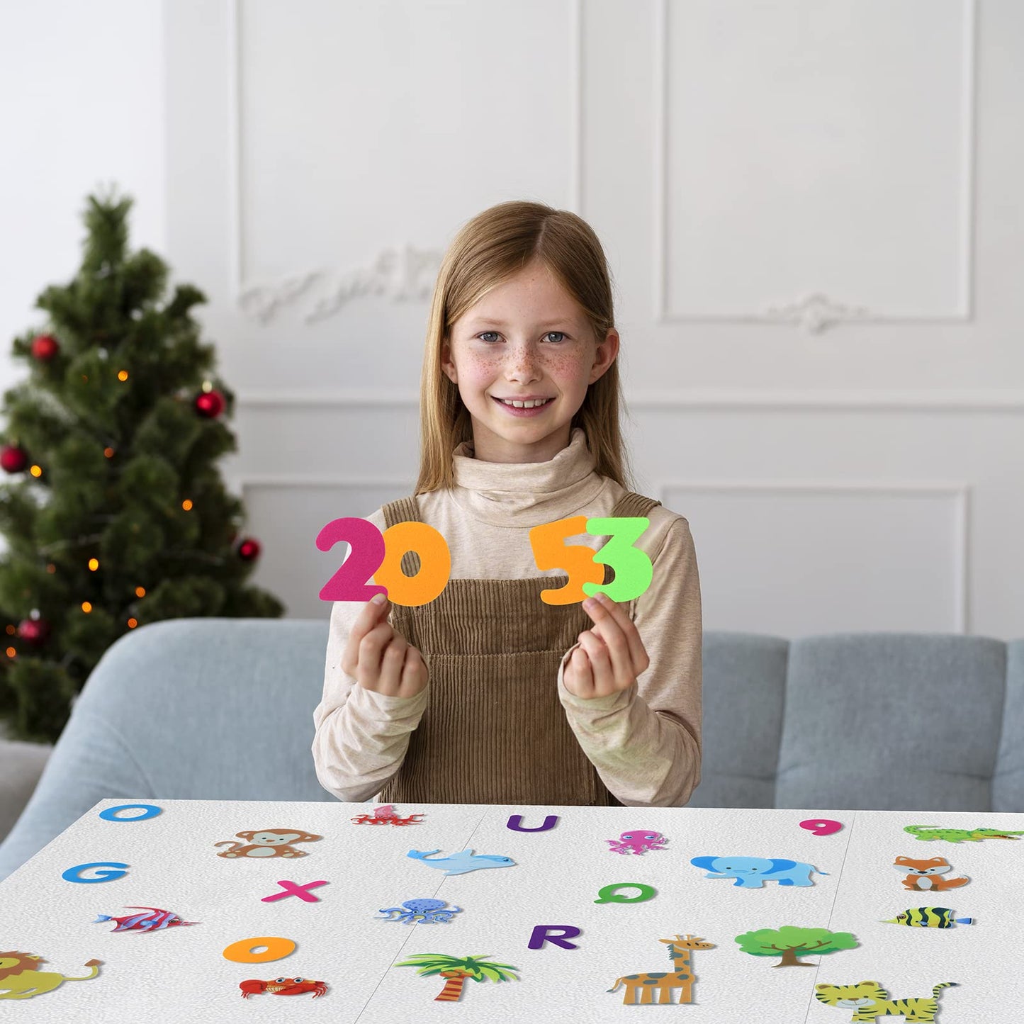 BXI 36 Pcs Alphabets Numbers & Letters Felt Board Story Pieces Set for Toddlers, Preschool & Kindergarten, Precut Felt Figures f