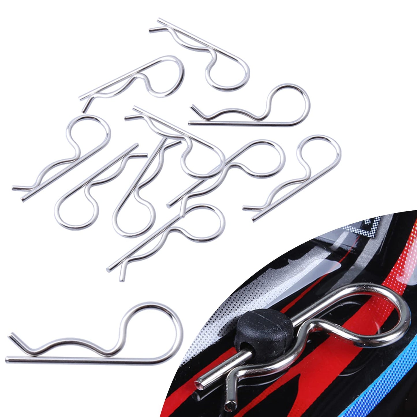 100PCS Universal RC Body Clips Pins for All 1/10 1/12 Scale Traxxas Redcat Axial SCX10 Losi HPI Himoto HSP Exceed RC Car Parts T