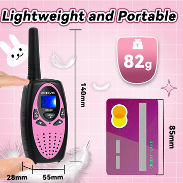 Retevis Rt628 Walkie Talkies For Kids, Kids Toys For 6-12 Year Old Boy Girl, Long Range 2 Way Radio 22Ch Vox,Toys Walkie Talkie