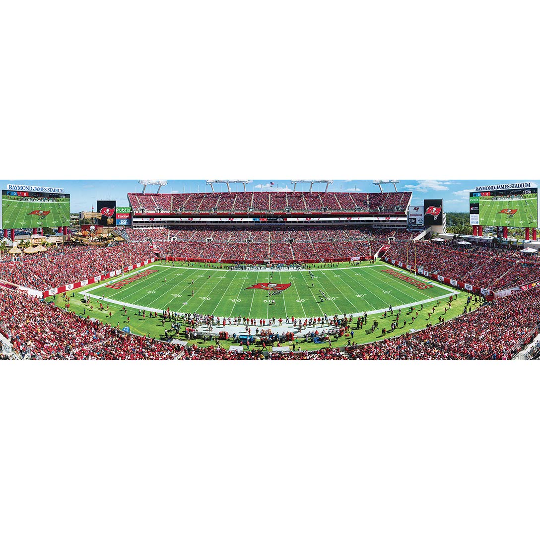 MasterPieces NFL Tampa Bay Buccaneers 1000 Piece Jigsaw Puzzle - 13"x39", Cardboard, Team Color, Model 91747