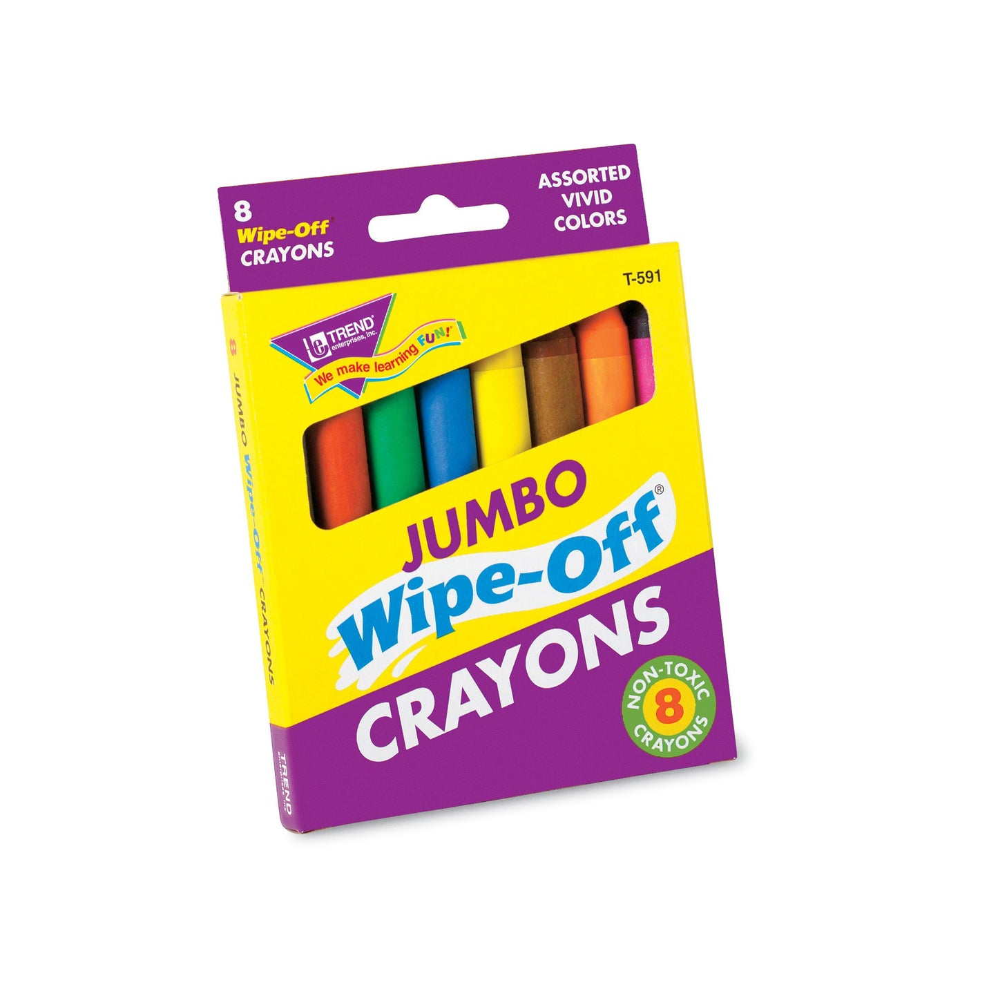Trend Enterprises Inc Wipe-Off Crayons Jumbo 8/PK