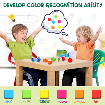 Looikoos Matching Egg Toy Set - 12 Play Eggs Toddler Toys - Educational Color And Number Recognition Skills -Learning Egg Game P