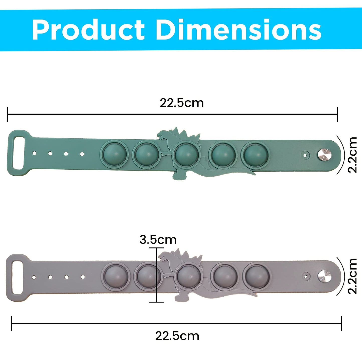 Blissey fidgets for classroom, 2pcs quiet silent pop wristband watch, autism sensory products, stress toys, silent adhd toys for