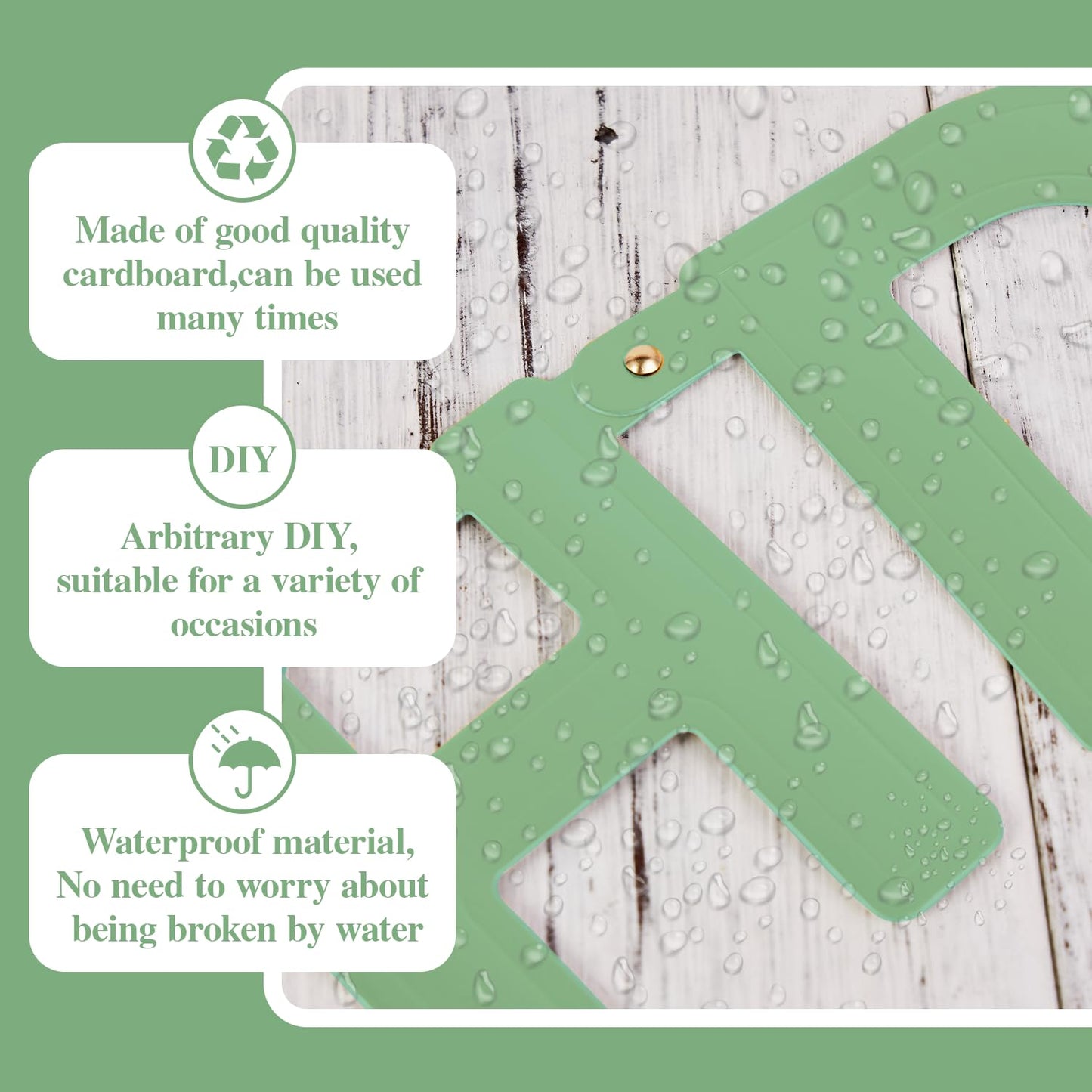 Sunbeauty 146 Pcs Sage Green Diy Make Your Own Banner Customizable Letters Symbols Banner For Birthday Wedding Happy New Year Ba