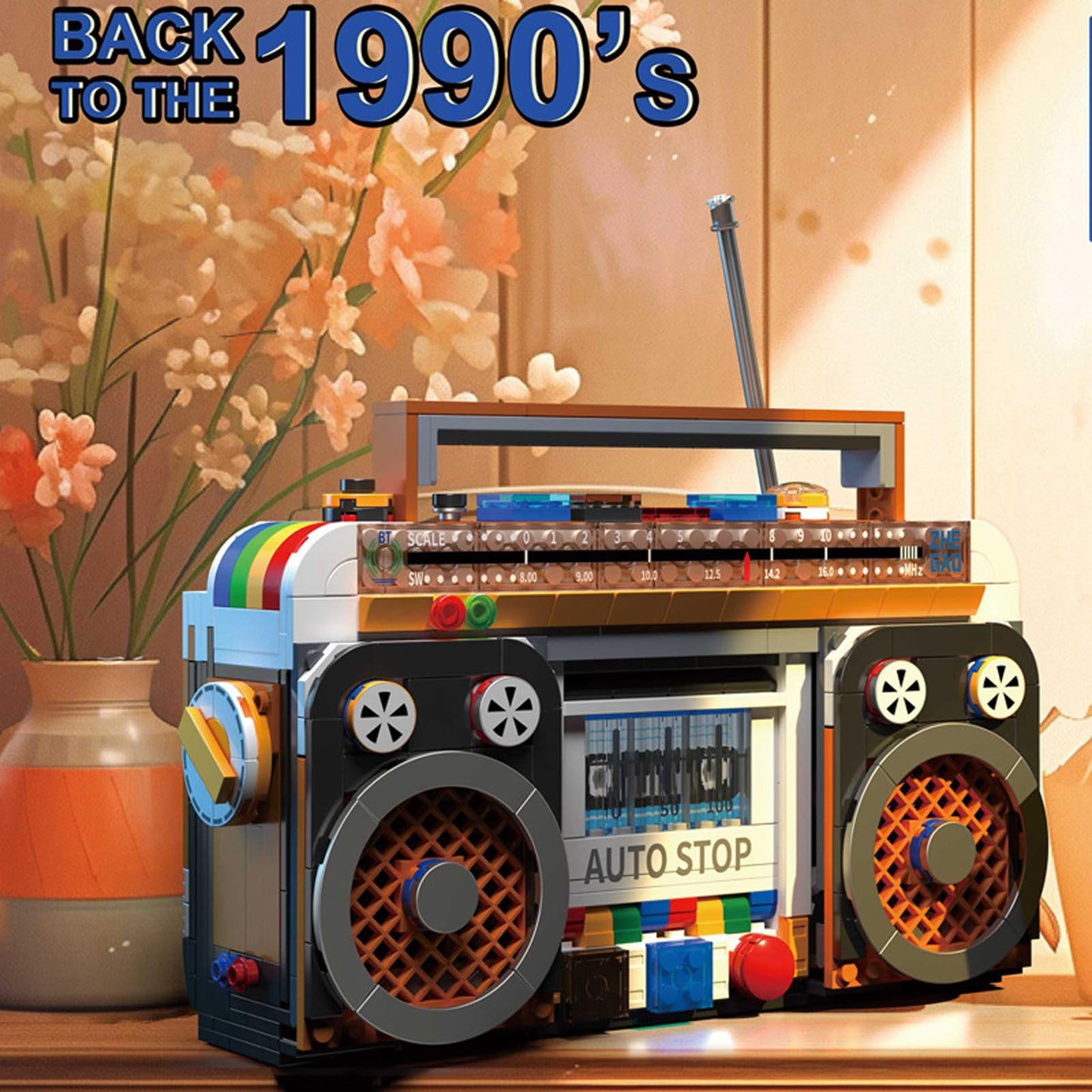 Iixeal Retro Radio Recorder Building Blocks Brick Kits, Boys Radio Model Collectible Building Toys Set, Creative Gift For Adults