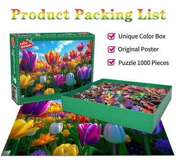 Huadada Jigsaw Puzzles For Adults 1000 Piece Jigsaw Puzzles For Adults Challenging Game Puzzles With Letters On Back(Flower)