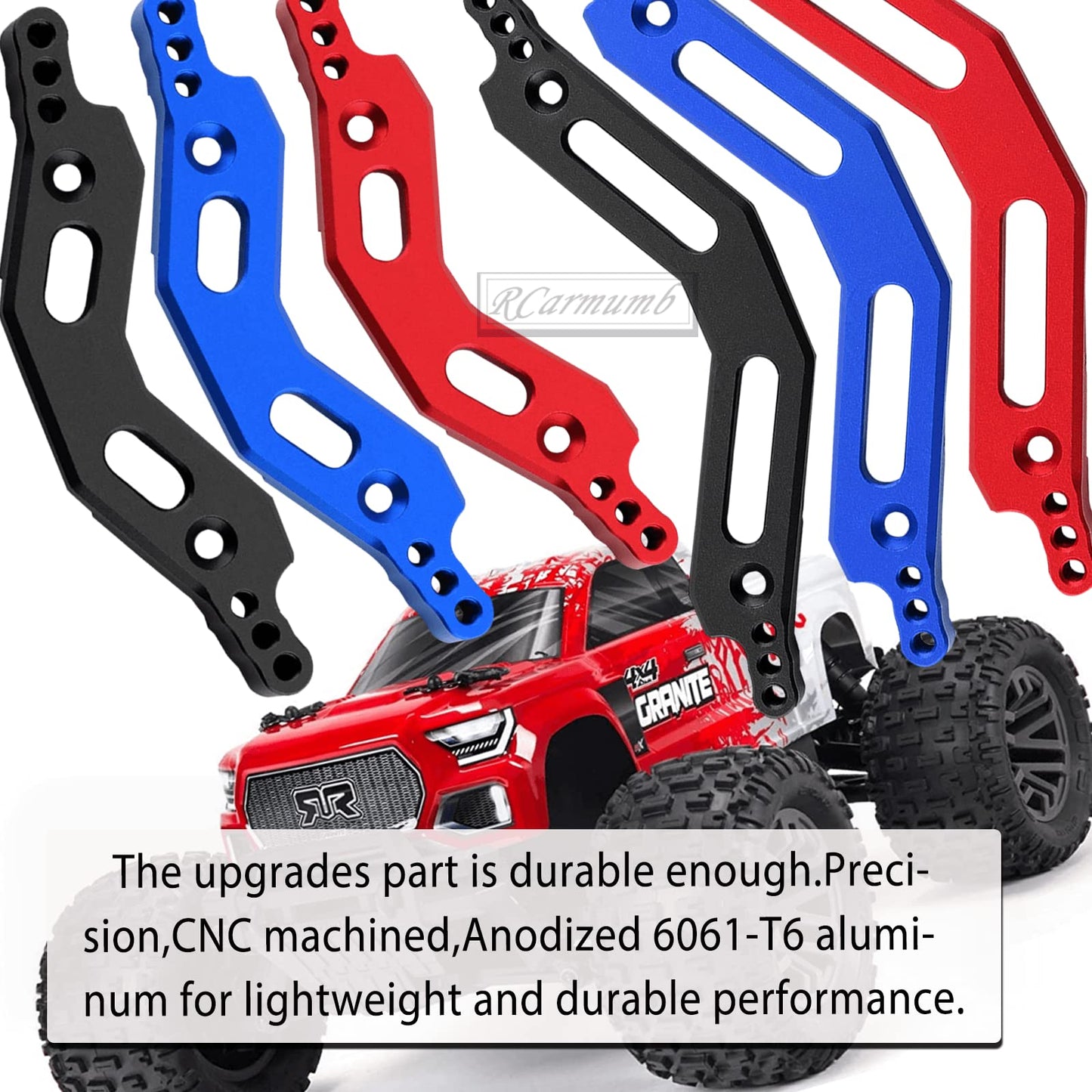 RCarmumb RC Upgrades Part for 1/10 Big Rock 3S BLX,Granite/Senton 3S BLX(Mega550),1/8 Typhon 3S BLX(Mega550), Alloy Front Rear S