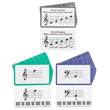 Learn To Read Music Flashcards By Lark & Wolf. 56 Large Size Music Note Theory Flashcards For Kids Piano