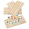 Dollergo 4 Wooden Rummy Replacement Racks/Trays For Rummikub Game, Rummy Cube Game Holders Only, 4 Wooden Racks For Okey Board G