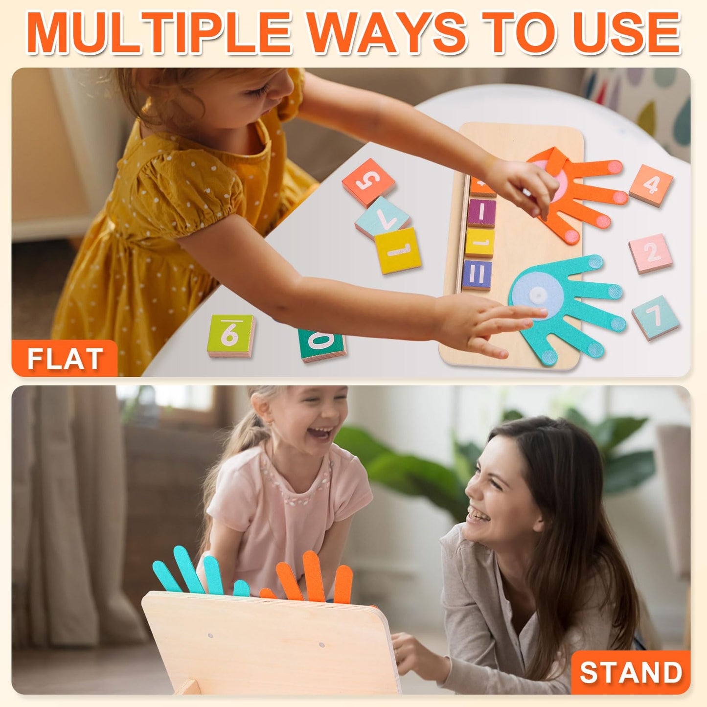 Montessori Toys For 3-5 Year Old, Educational Math Manipulatives Learning Toys For Toddlers 3-5 Years, Number Counting Blocks To