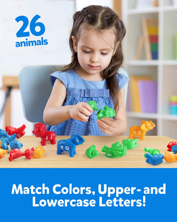 Coogam ABC Letters Matching Game - 26PCS Educational Toy for 2-4 Years - Colorful Plastic Montessori Learning Puzzle
