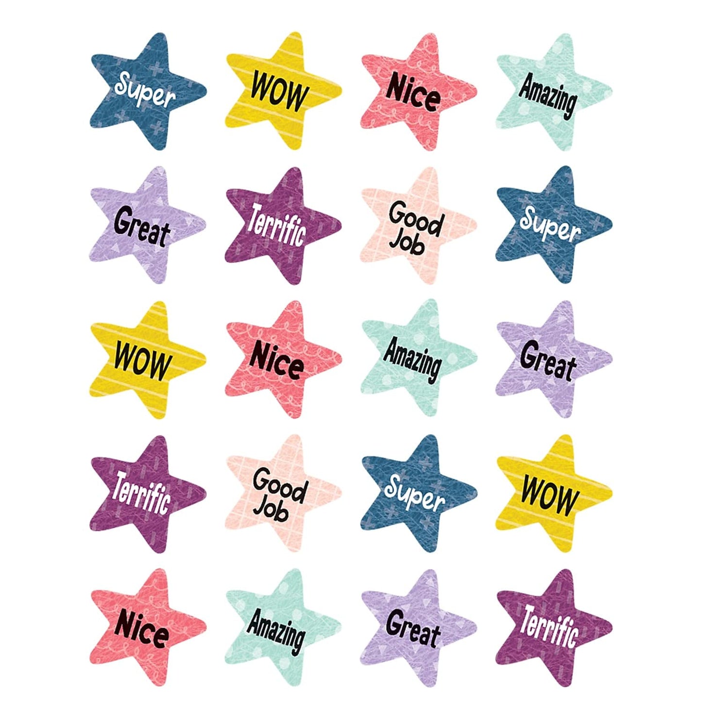 Oh Happy Day Star Rewards Stickers, 120 per Pack, 12 Packs