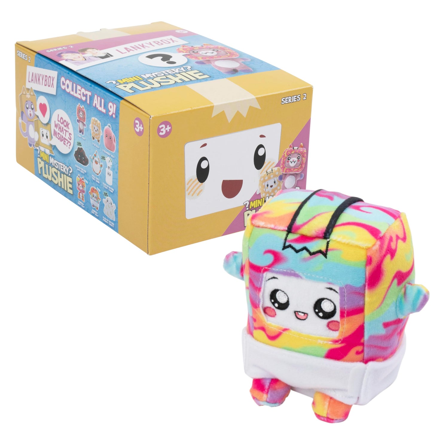 Lankybox Mini Mystery Plush, Series 2-4 Pack, Unique Collectible Blind Box Mini Plush, Officially Licensed Merch