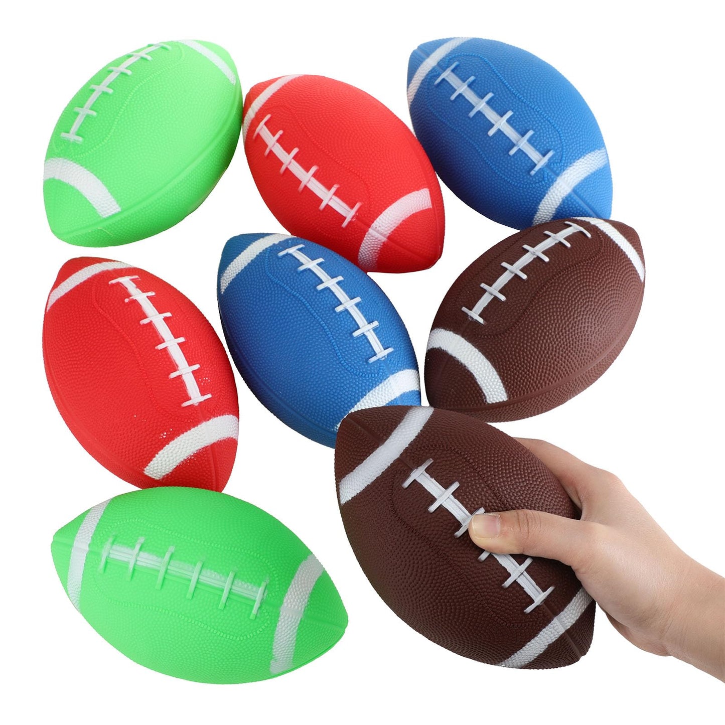 Sosation 12 Pcs Mini Inflatable Football Mini Rugby Playground Small Inflatable Football Toys For Outdoor And Indoor Games Gifts