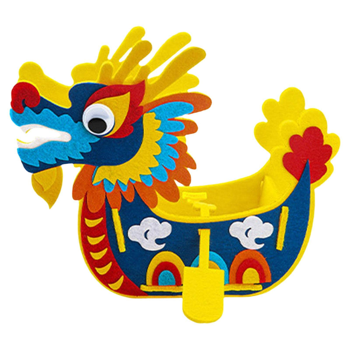 Calandis Creative Diy Felt Craft Kit Dragon Boat Material Pack For Birthday Gift Blue | Craft Kits | Kids Crafts