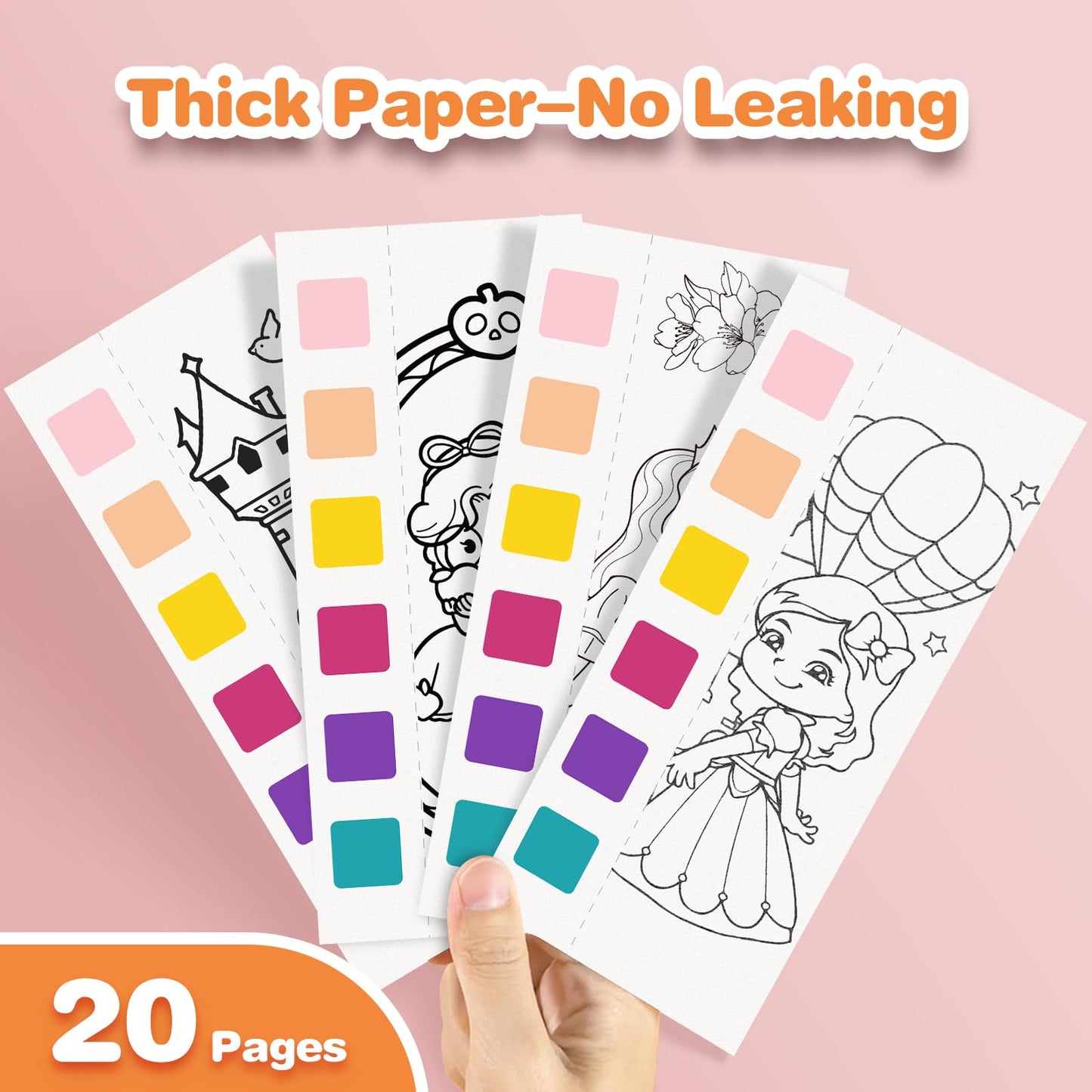 Paint With Water Coloring Books For Kids, Princess Pocket Mess Free Watercolor Painting Kit, Water Color Paint Set Arts And Craf