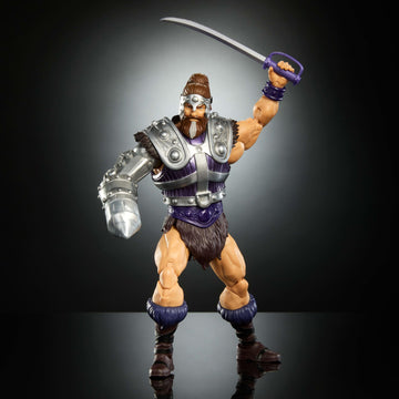 Masters of the Universe 7-Inch Action Figure - New Eternia Fisto, Multicolor, 30 Articulations, Model JBP76, Plastic