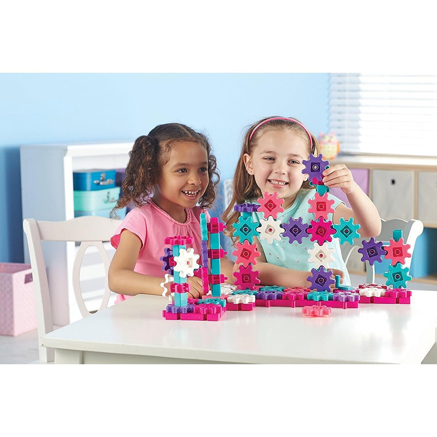 Learning Resources Gears! Gears! Gears! Deluxe Building Set Pink - 100 Pieces, Ages 3+ Stem Toys, Gears For Kids, Preschool Building Sets