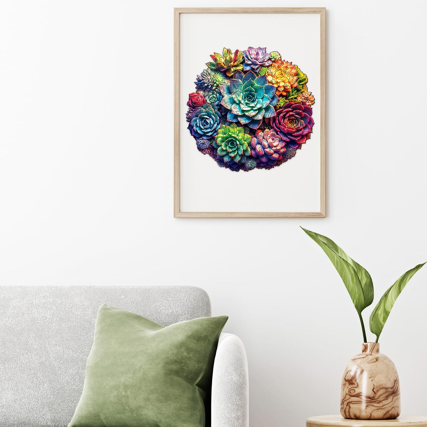 Foyucool Wooden Puzzles For Adults, Unique Puzzles For Adults, Irregular Plant Shaped Wooden Jigsaw Puzzles, Creative Birthday G