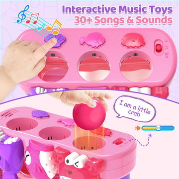 Yegeer Toys For 1 2 3 Years Old Girls, Musical Toys For 6-12-18-24 Months, Interactive Toddler Toys, Montessori Toys, Christmas