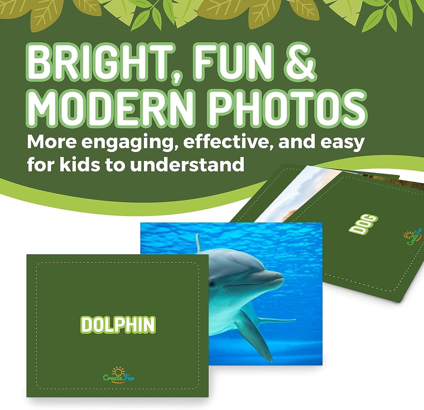 100 Animal, Insect & Ocean Creatures Flash Cards, Realistic Pictures For Fun Learning & Montessori Educational Vocabulary Builde