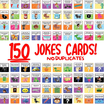 150 Joke Cards For Kids Vol.3 - Lunch Box Notes For Kids - Inspirational Motivational Cards For Children - Jokes And Puns For Bo