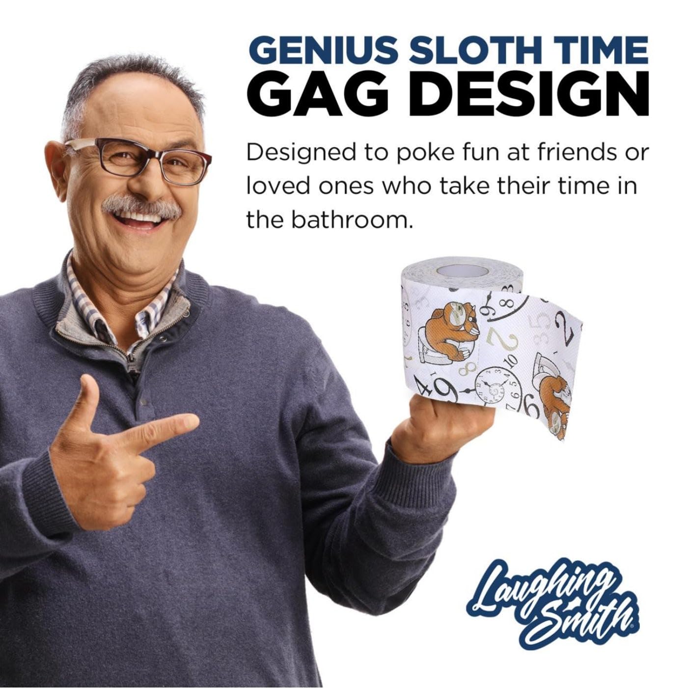 Sloth Time Funny Toilet Paper - Gag Gifts for Men, Women, Kids & Teens - Joke Novelty Toilet Roll - Prank Stuff for Adults - Slo