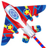 Honbo 58' Fighter Plane Kites For Kids Easy To Fly, Kite For Adults, With Kite Reel And 200Ft String, Beginner Kite For Beach Trip