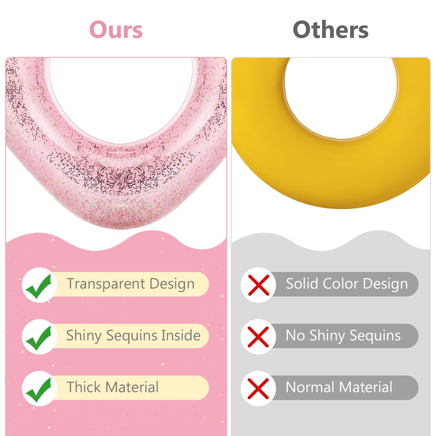 Moko Inflatable Pool Floats For Adults, Clearance Bachelorette Party Decorations Heart Shaped Swim Ring Summer Swimming Tube Water Fun Beach Wedding Pool Toys Swimming Circle