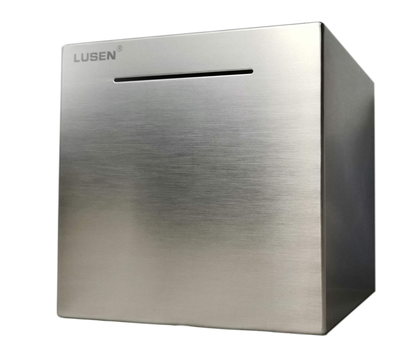 LUSEN Safe Piggy Bank Made of Stainless Steel, Safe Box Money Savings Bank for Kids, Can Only Save, Cannot Be Taken Out -Like New