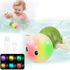 Gigilli Rechargeable Swimming Turtle Bath Toys, Baby Bath Toys for Kids Ages 1-3 2-4, Light Up Bathtub Pool Water Toys, Comes wi