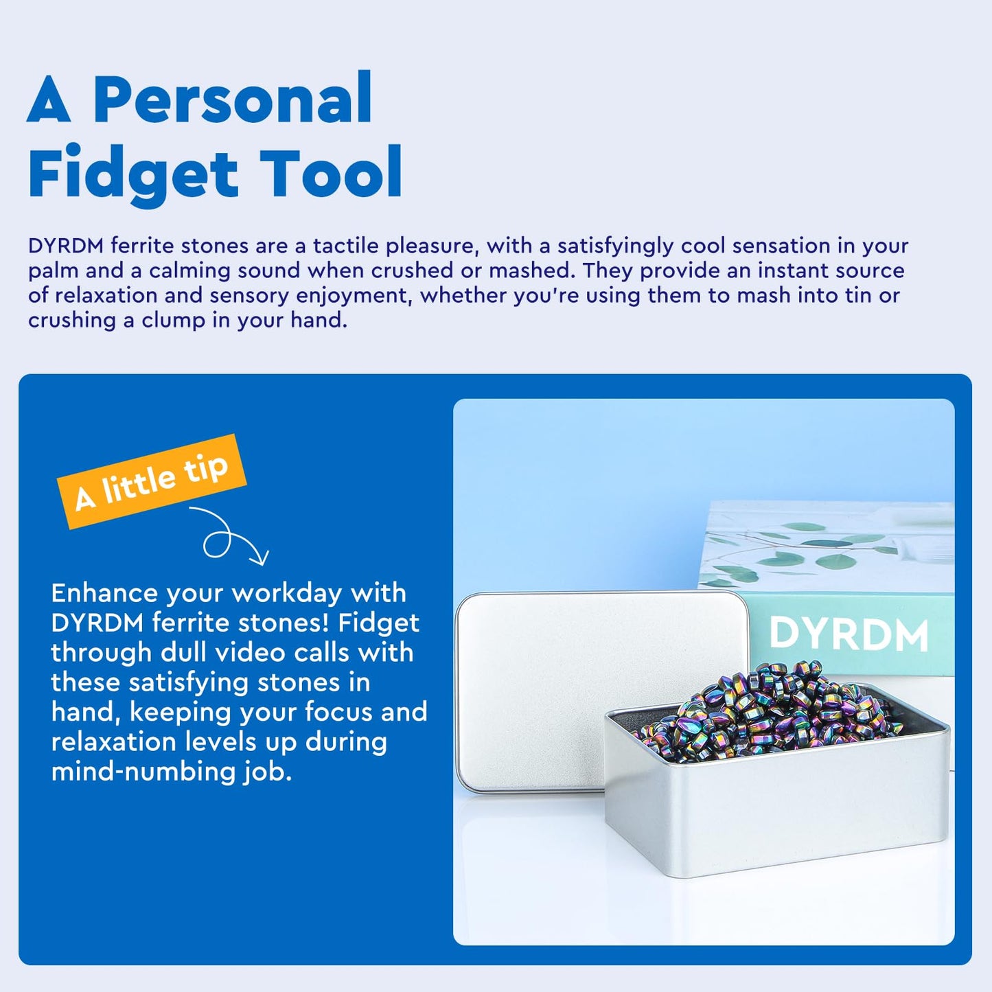 Dyrdm Ferrite Putty, Colorful 1000+ Ferrite Stones, Easter Basket Stuffers & Fidget Gifts, Magnetic Fidget Toy, Holiday Stocking Stuffer, Fidget Toys For Adults & Teens 14+, Ferrite Rocks For Office